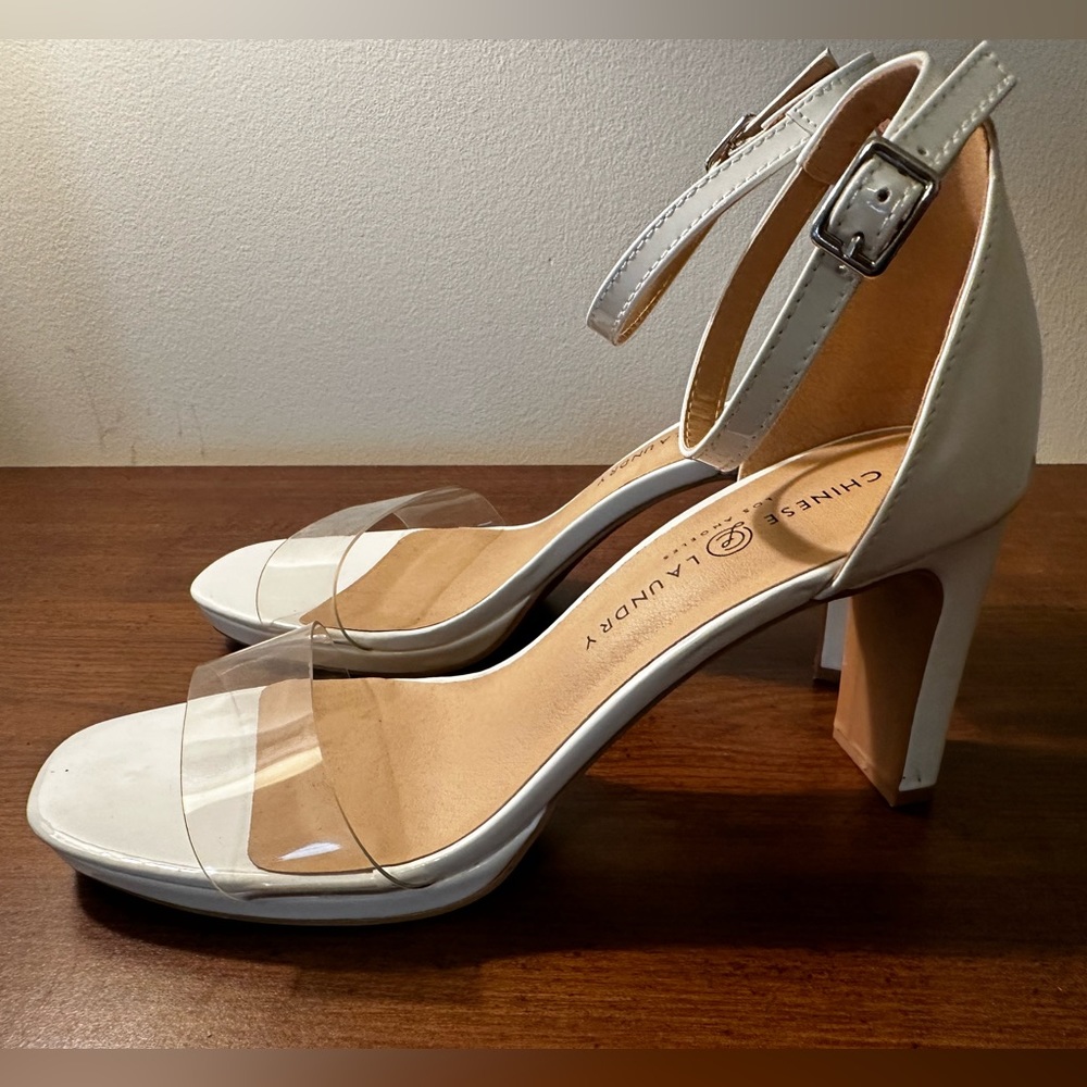 Women’s Chinese Laundry Heeled sandals 9.5 white patent